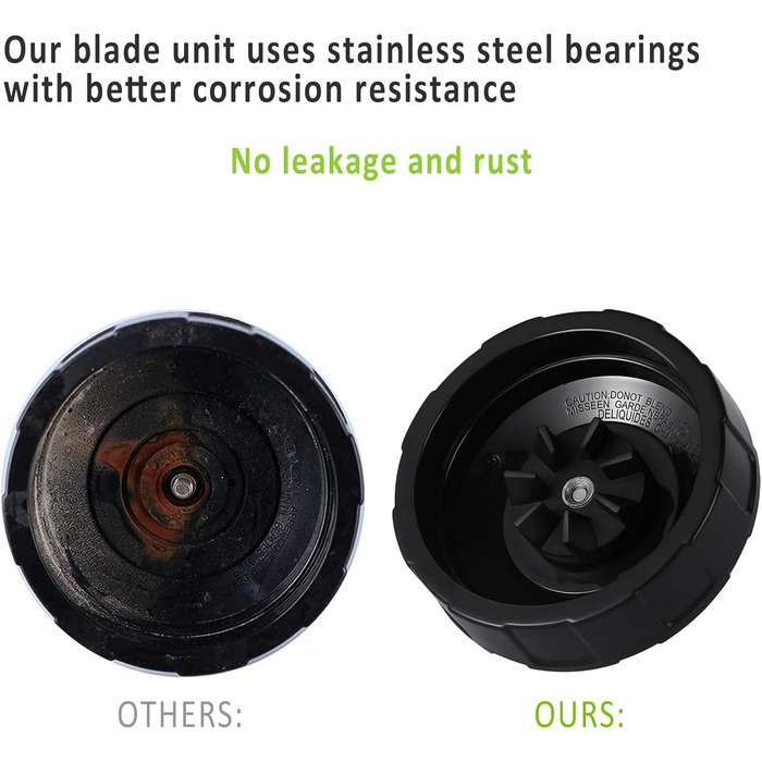 Для заміни леза міксера 7 ребер для леза екстрактора Ninja Pro сумісний з Nutri Ninja Car iQ BL480 BL481 BL482-30 BL487 BL492 з силіконовими гумовими ущільнювачами Ущільнювальне кільце Кріплення змішувача