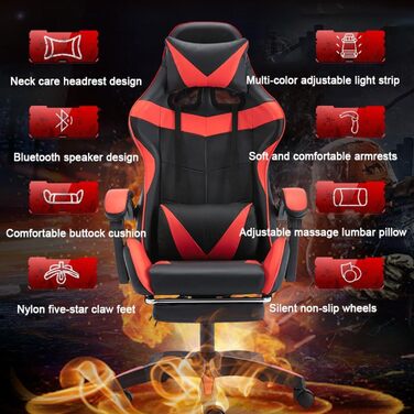 Ігрове крісло Комп&39ютерне крісло Крісло для домашнього офісу Інтернет-ігрове крісло Барне спортивне крісло-підйомник Чорний білий