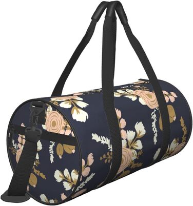 Дорожня сумка-циліндр з квітковим принтом, спортивна сумка для чоловіків та жінок, сумка-мішок