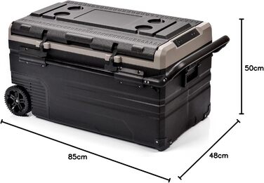 Метеор термоелектричний холодильник з колесами і управлінням додатком через Bluetooth Електричний компресорний охолоджувач 12/24В