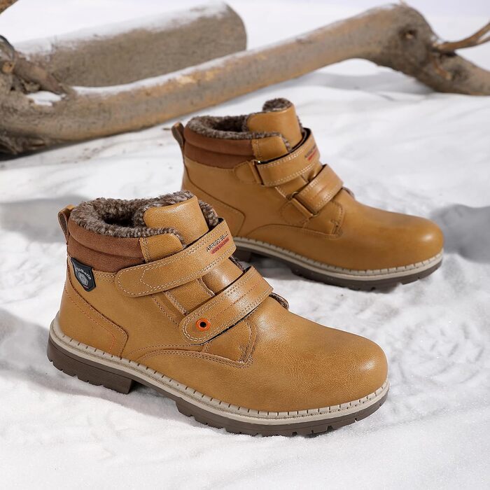 Дитяче зимове взуття ARRIGO BELLO, зимові чоботи, для хлопчиків та дівчаток, розміри 31-38, застібка на липучці, на підкладці, теплі, зручні, нековзні зимові чоботи, жовті, розмір 37 EU