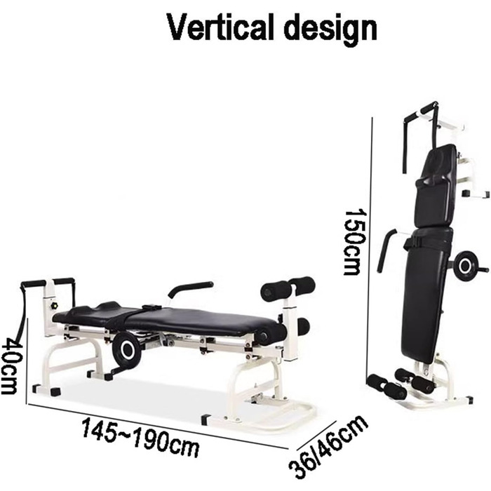 Масажні тракційні столи JHKZUDG, масажне ліжко для шиї та попереку, пристрій для розтягування тягового ліжка шийного відділу хребта, портативний пристрій для розтягування поперекового відділу, шириною 36 см