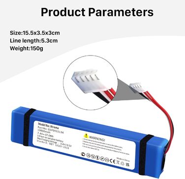 Акумулятор для JBL Xtreme, 19000 мАг високої ємності GSP0931134 Замінний акумулятор для JBL Xtreme, Xtreme 1, колонок JBL Extreme, акумулятора для музичної скриньки, акумулятора для саундбокса, замінного акумулятора для динаміка