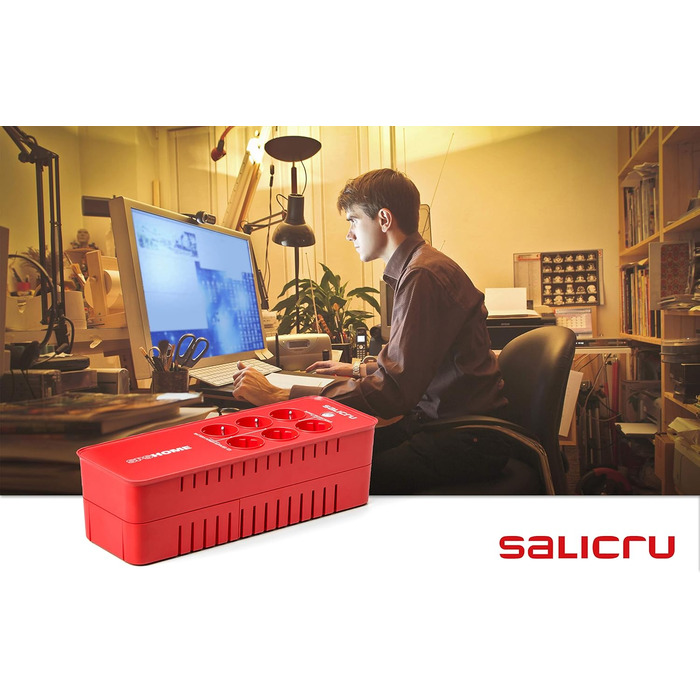 ДБЖ SALICRU SPS 850 HOME, автономний, 6 розеток, 850 ВА/490 Вт, USB 850 ВА