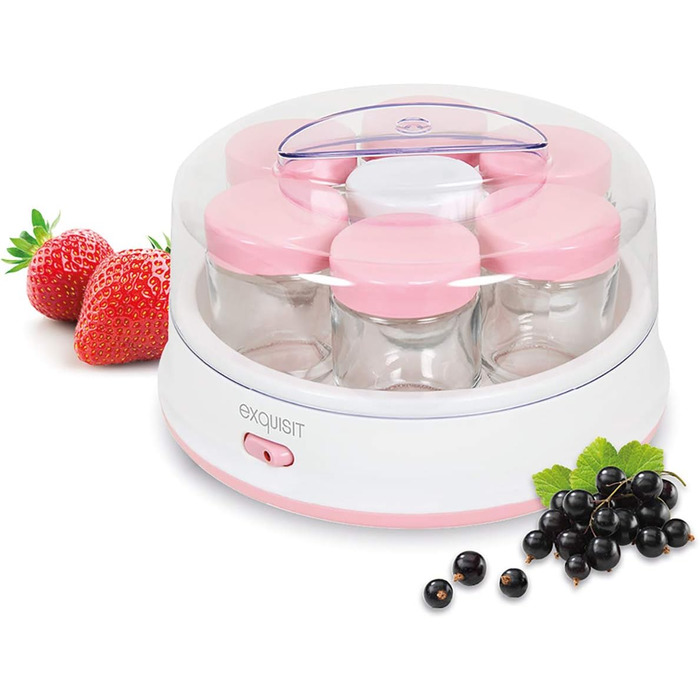 Йогуртниця Exquisit YM 3101 WEP зробіть свій власний йогурт йогуртниця 7 порційних баночок по 200 мл можна мити в посудомийній маш