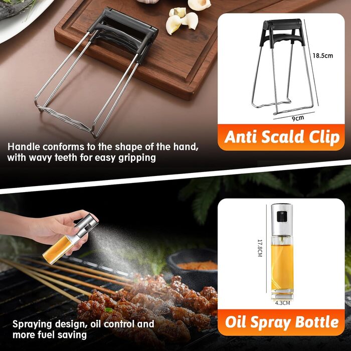 Аксесуари для фритюрниці 10 шт. - Аксесуари для фритюрниці Ninja Foodi AF400EU AF300EU 7.6L-9.5L та інші аксесуари для двозонної фритюрниці Ninja - стійки, силіконова форма, аксесуари для фритюрниці, масляний спрей тощо