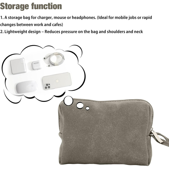 Чохол для ноутбука HaruYo з підставкою, кишенями для живлення та аксесуарів, сумісний з MacBook, iPad, Surface, Lenovo, HP (12-16 дюймів, кавовий сірий)