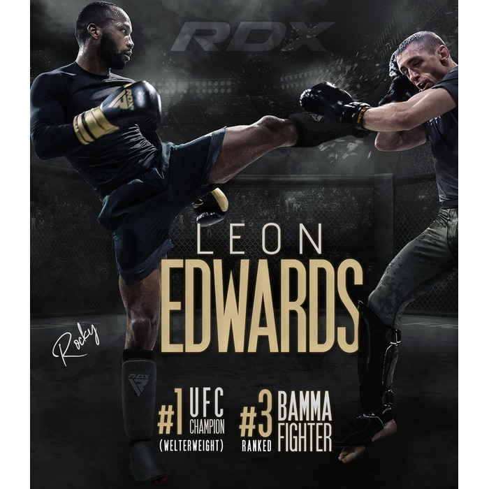 Щитки для гомілок RDX для кікбоксингу, муай-тай та ММА, Захист гомілок, М&39які щитки для спарингу, Захист ніг для чоловіків та жінок, Спорядження для кікбоксингу, Розмір M, Повністю чорний