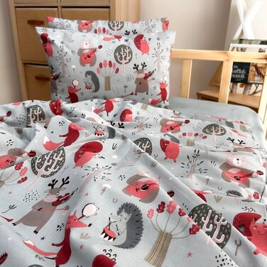 Комплекти постільної білизни mundolindo для хлопчиків та дівчаток, 100 бавовна, милий підодіяльник, лісові тварини, мила постільна