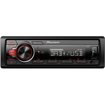 Автомобільний радіоприймач Pioneer MVH-130DAB 1-DIN з кронштейном під стільницею, що підходить для вантажівки/вантажівки/автобуса/24 В/24 В - Mediadox