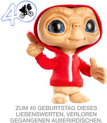 М'яка іграшка Mattel E.T. позаземний 40-річчя, плюшевий ET з підсвіткою та звуками, подарунок для колекціонерів, для дітей від 4 років, багатокольоровий