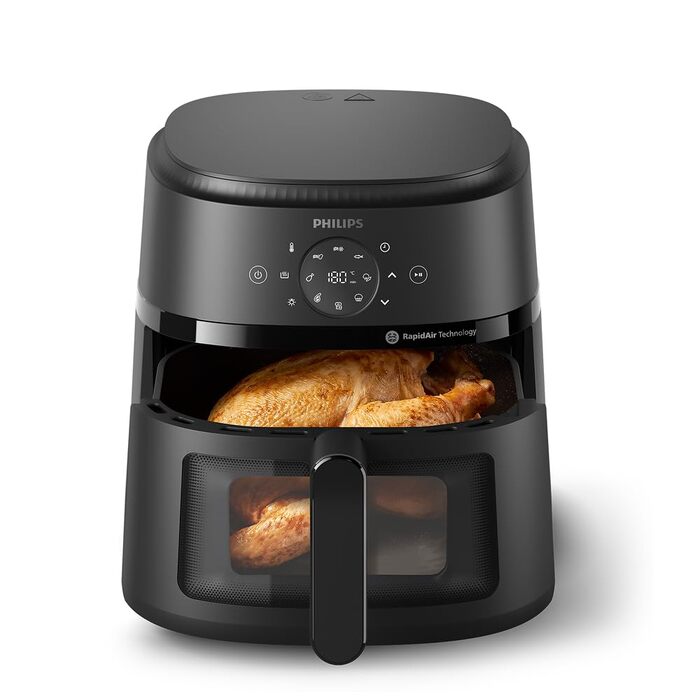 Аерофритюрниця Philips Airfryer серії 2000, чорна, 6.2 л, одна чаша, Gen 2