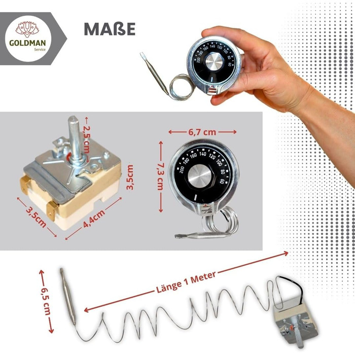 Універсальний термостат для промислової фритюрниці, громадського харчування, універсальна заміна з регулятором (від 50 C до 205 C), 24007