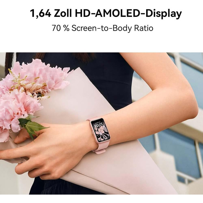 Смарт-годинник із 1,64-дюймовим HD AMOLED-дисплеєм, професійним керуванням здоров&39ям, GPS, практичним помічником на кожен день, 6 місяців розширеної гарантії, чорний FIT SE Black