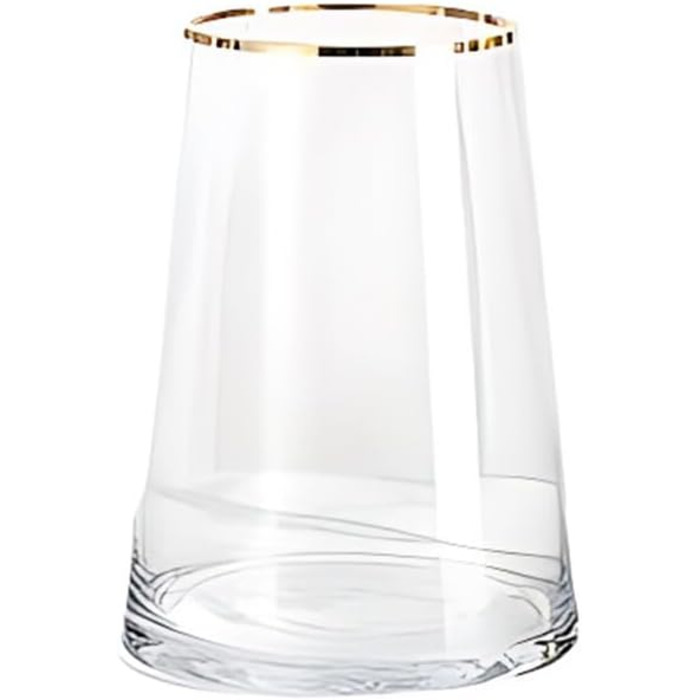 Прозора скляна ваза для квіткових композицій, що легко миється та сушиться, широке застосування, ваза для квітів, подарункова прикраса, прозоре золото1325