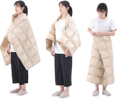 Кемпінг Маленька ковдра Гусячий пух Каппа Ковдра Пір'яний шарф Дорожня ковдра Водонепроникна легка портативна накидка-пончо для по