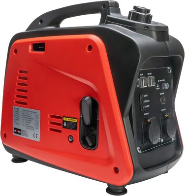 Інверторний генератор Grafner потужністю 2200 Вт (2 кВт безперервної потужності), бензиновий 4-тактний, 2 шт. 230 В, інверторна технологія для чутливих пристроїв, легкий та міцний, цифровий бензиновий генератор з аварійним живленням