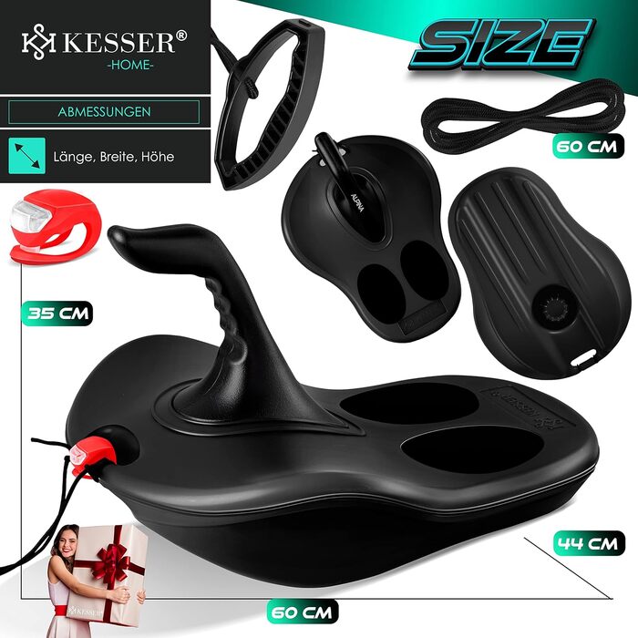 Зі світлодіодним підсвічуванням вкл. мотузку для витягування Санки Тобогган Дитячі санки Zipfelbob Пластикові санки Стабільні для