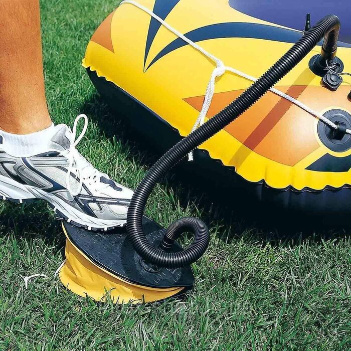 Надувний матрац Bestway, пляжне ліжко, 193 x 142 см (різнокольоровий ножний насос)