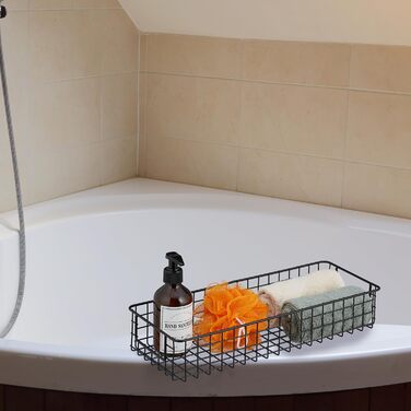 Набір із 3 дротяних кошиків Relaxdays, настінний кошик для зберігання, ВxШxГ 7,5 x 41 x 16 см, металевий кошик, ручки, універсальний кошик, чорний