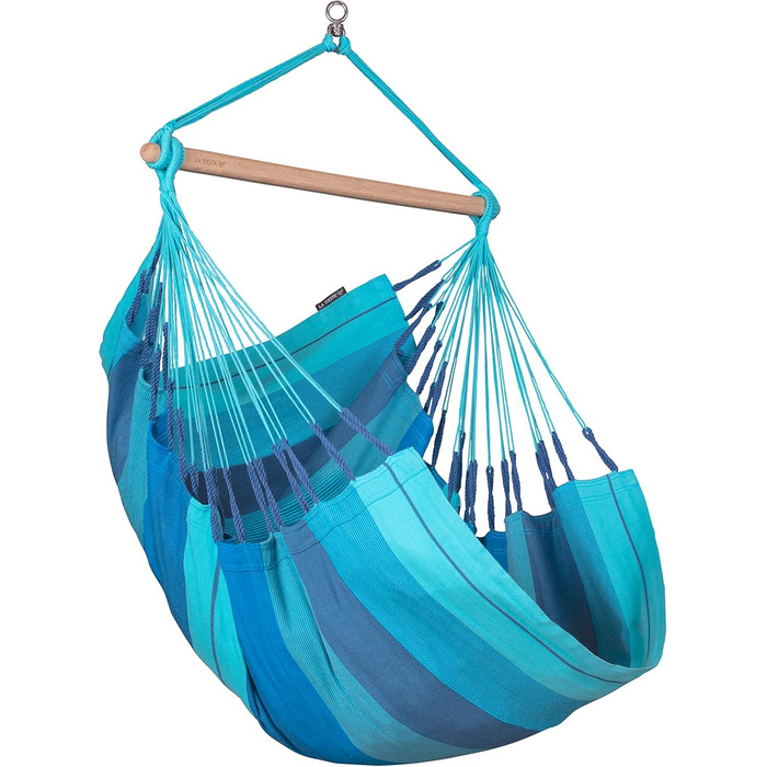 Підвісне крісло Habana Базовий розмір для релаксації та стилю поворотний шарнір на 360, високоякісна бамбукова деревина - бавовна,