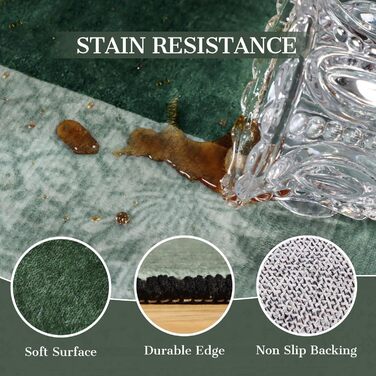 Килим-доріжка в стилі бохо для передпокою 80x200 см, зелений геометричний кухонний килим, який можна прати, нековзний килим-доріжка для передпокою, м&39який короткий ворс довгий килим для передпокою для кухні, спальні, вітальні, коридору 80 x 200 см (прям