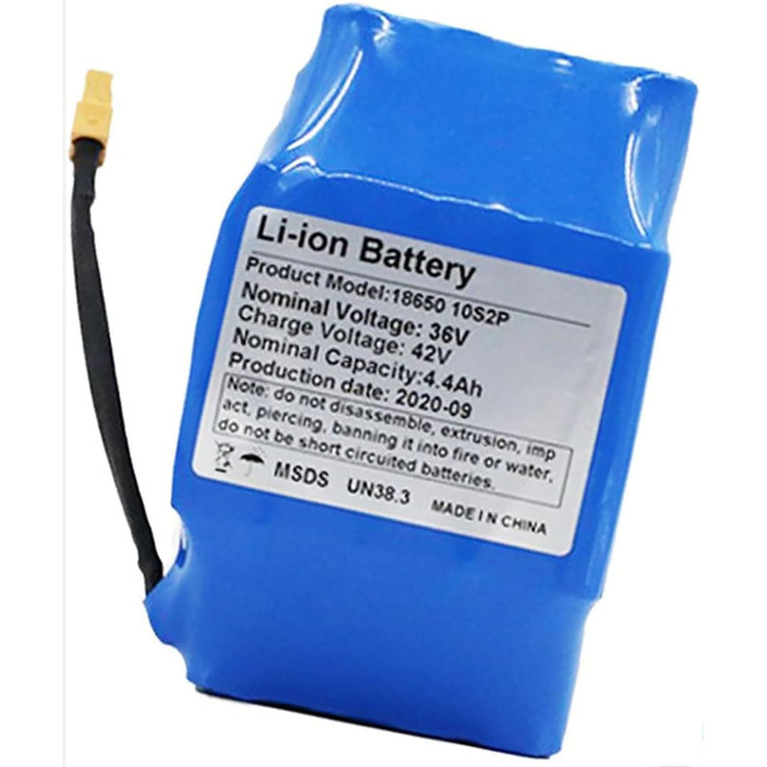 Запасний літієвий акумулятор для ховерборда 36V 4400mAh, 36V 10S2P для електричного велосипеда, високоємний довговічний акумулятор для електричних велосипедних ховербордів з роз&39ємом XT60 36V 4.4Ah