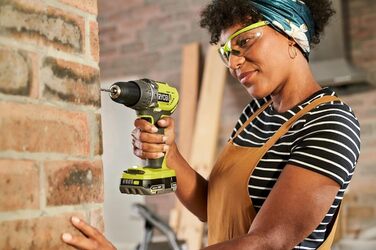 Акумуляторний ударний дриль-шуруповерт RYOBI 18 В ONE R18PD32-1C20G (2-швидкісний редуктор, крутний момент 50 Нм, рівні крутного м