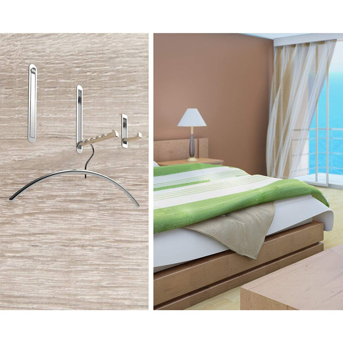 Складний гачок Gedotec металевий чорний матовий MITAL вбудований гачок складний Розміри 140 x 16 мм Вантажопідйомність кг Вентиляц