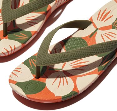 В&39єтнамки Fitflop Unisex Kinder Iqushion Kids Junior з принтом листя Erg. Flipflops Flipflop 17 EU Graugreun