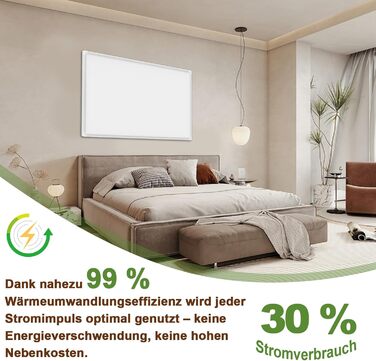 Інфрачервоний обігрівач 180 Вт, настінний інфрачервоний обігрівач до 120 градусів Цельсія для 1-3 м - електричний обігрівач із захистом від перегріву - сертифікований TV - 10-річна гарантія 180 Вт