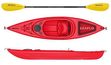 Каяк Seaflo 1004 з веслом, червоний, дуже легкий та стійкий.