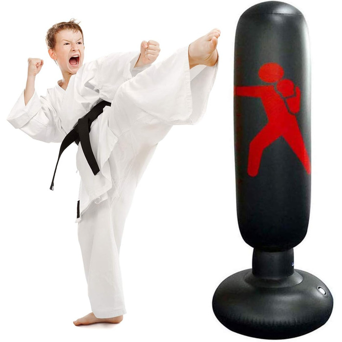 Боксерська груша JanTeelGO Kids 160 см, боксерська груша для миттєвого відскоку для занять карате, тхеквондо та зняття накопиченої