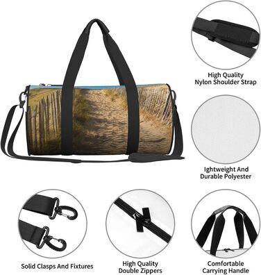Спортивна сумка, дорожня сумка, пляжний принт, з принтом, сумка на нічліг, чорна, універсальний розмір, сумка для подорожей