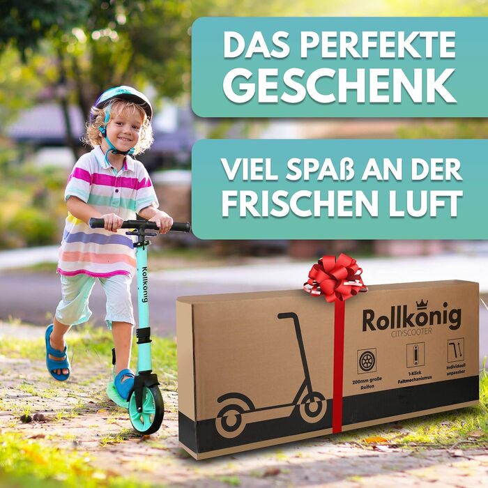 Самокат для дітей від 5 років I Складаний міський самокат з великими колесами I Педальний самокат для дорослих вантажопідйомністю