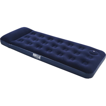 Надувне ліжко Bestway Pavillo, Blue Horizon Step, синє, 185 x 76 x 28 см, односпальне, з внутрішнім ножним насосом Односпальне ліжко