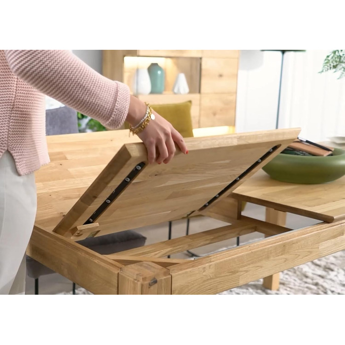 Обідній стіл Woodroom Paarl 140x90, розкладний до 200 см, масив дуба, оброблений олією Розкладний стіл з подовжувачем метелик Дерев&39яний обідній стіл на 6-8 осіб Міцний та сучасний дуб 140-200x90 см