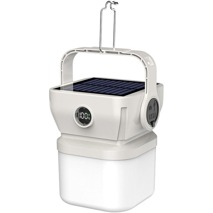 Портативний нічник з гачком для кемпінгу з USB-акумулятором для кемпінгу, сонячної батареї, світлодіодного освітлення для кемпінгу, легкого використання