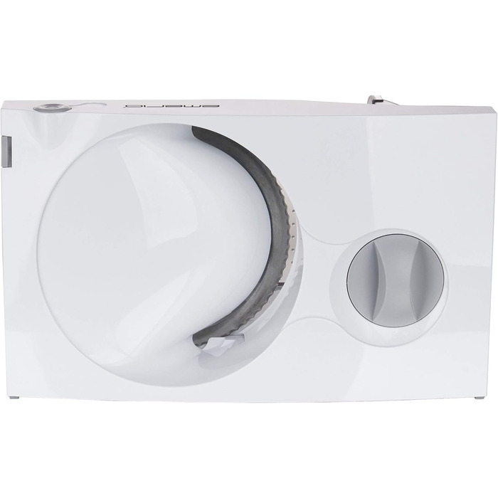 Ножовий блок Emerio 'Made in EU MS-125000, ножовий блок з нержавіючої сталі виробництва Німеччини, регульований 0-17 мм, без бісфенолу А, компактний складний, з захисним вимикачем, Eco 100 Вт, білий білий одинарний