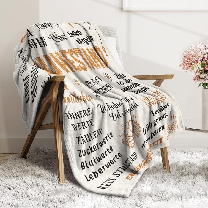 Подарунок на пенсію для жінок, Персоналізована ковдра для подарунка на пенсію, Подарунки для пенсіонерів, Подарунки для жінок та чоловіків - Подарунок на пенсію - Пенсія - 62 x 52 дюйми