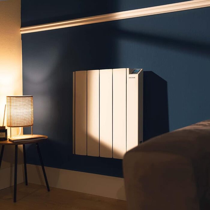 Керамічний панельний обігрівач Cecotec ReadyWarm 4000 Thermal Ceramic Connected з Wi-Fi, 1000 Вт, 4 модулі з литого алюмінію та кераміки, таймер, захист IPX4, 4 режими роботи, для приміщень до 12 м