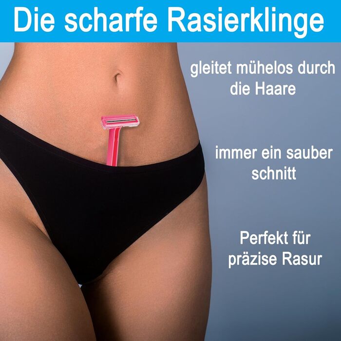 Одноразових бритв з 2 лезами - універсальні та гігієнічні бритви для щоденного застосування - ідеально підходять для точного та комфортного гоління - двосічне лезо рожеве 100 шт., 100