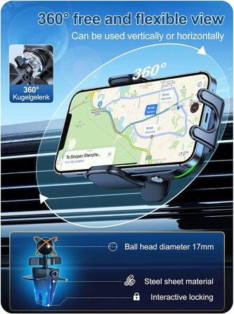 Автомобільний тримач мобільного телефону Auckly 15 Вт з функцією зарядки, автоматичне затискання на 270, автомобільний бездротовий