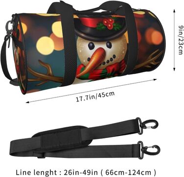 Яскрава дорожня сумка Веселий Сніговик, спортивна сумка для чоловіків та жінок, велика сумка для подорожей та спорту