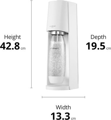 Підкислювач SodaStream Terra, біла пляшка для води Terra White рожевий газ x 1