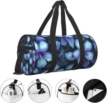 Дорожня сумка-циліндр з тропічним квітковим принтом, спортивна сумка для чоловіків та жінок, сумка-мішок, спортивна сумка