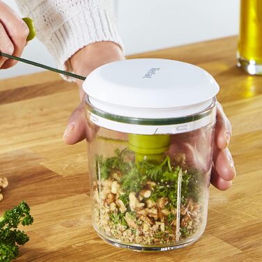 Секунд, ручний подрібнювач 450 мл, грубі, середні та дрібні, леза з нержавіючої сталі, без електрики, нековзне дно та легко чиститься, 5 Second Chopper Shaker K16441-5