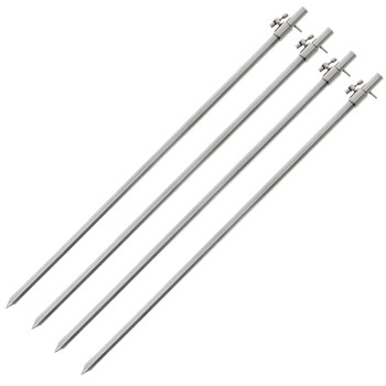 Рибальські стовпчики з нержавіючої сталі, сріблясті, великі, 50-90 см, тримач для вудки, підставка для вудки, підставка для вудки, 8ds 4 шт.