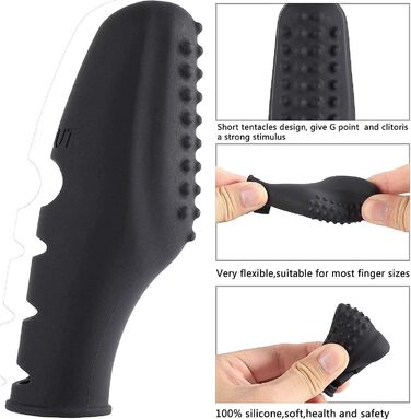 Вібратор для пальців Enlove, силіконовий, для стимуляції клітора та G-точки, компактний і водостійкий