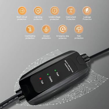 Тип 2 зарядний кабель Schuko 10M, 3,68кВт, 16А, тип 2 зарядний пристрій Schuko зі світлодіодним індикатором Зарядний кабель електр